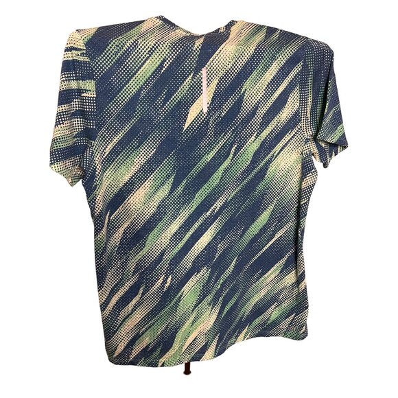 Nike Running Dry Fit Large Top Reflection Blue Green Athletic Sports SU170812NIG - Picture 6 of 11